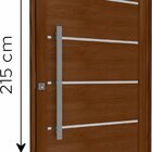 Porta De Alumínio Pivotante Lambri 215cm X 105cm Friso E Puxa