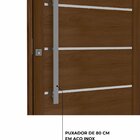 Porta De Alumínio Pivotante Lambri 215cm X 105cm Friso E Puxa