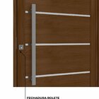 Porta De Alumínio Pivotante Lambri 215cm X 105cm Friso E Puxa