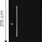 Porta De Alumínio Pivotante Lambri 215x105cm Com Puxador De 8