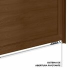 Porta De Alumínio Pivotante Lambri 215x105cm Com Puxador De 8