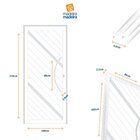 Porta De Aluminio Pivotante Lambril 210x100cm Com Puxador Sup