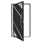 Porta De Aluminio Pivotante Lambril 210x100cm Com Puxador Sup