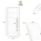 Porta De Aluminio Pivotante Lambril 210x100cm Com Puxador Sup