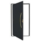 Porta De Aluminio Pivotante Lambril 210x100cm Com Puxador Sup