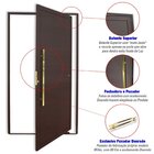 Porta De Aluminio Pivotante Lambril 210x100cm Com Puxador Sup