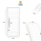 Porta De Aluminio Pivotante Lambril 210x100cm Com Puxador Sup