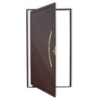 Porta De Aluminio Pivotante Lambril 210x120cm Com Puxador Sup