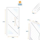 Porta De Aluminio Pivotante Lambril 210x120cm Com Puxador Sup