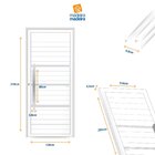 Porta De Aluminio Pivotante Lambril 210x120cm Com Puxador Sup