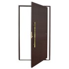 Porta De Aluminio Pivotante Lambril 210x120cm Com Puxador Sup