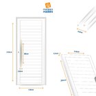 Porta De Aluminio Pivotante Lambril 210x120cm Com Puxador Sup