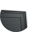 Porta De Aluminio Pivotante Lambril 210x120cm Com Puxador Sup