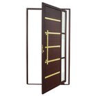 Porta De Aluminio Pivotante Lambril 210x120cm Com Puxador Sup