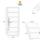 Porta De Aluminio Pivotante Lambril 210x120cm Com Puxador Sup