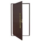 Porta De Aluminio Pivotante Lambril 210x120cm Com Puxador Sup