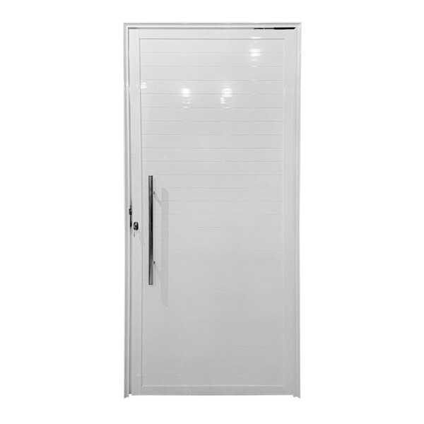Porta De Aluminio Pivotante Lambril Com Puxador Linha Premium