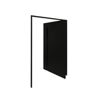 Porta de Alumínio Pivotante Direito e Esquerdo Preto 210x120cm Sarrafeada Com Batente Maison Dom Portas