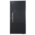 Porta De Alumínio Pivotante Preto Com Puxador Linha 25 - Dc L