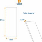 Porta De Aluminio Postigo 210x80cm Sólida Abertura Direita Pr