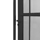 Porta De Aluminio Postigo 210x80cm Sólida Preto