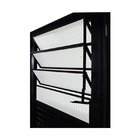 Porta De Alumínio Preto Basculante Hale Esquadrias - Lado Esq