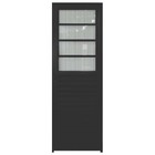 Porta De Alumínio Preto Basculante Hale Esquadrias - Lado Esq