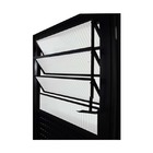 Porta De Alumínio Preto Basculante Hale Esquadrias - Lado Esq