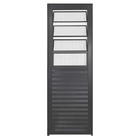 Porta De Alumínio Preto Basculante Hale Esquadrias - Lado Esq