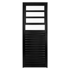 Porta De Alumínio Preto De Cozinha Basculante Cmc Modular - L