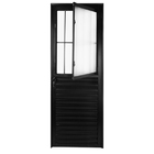 Porta De Alumínio Preto De Entrada Social Cmc Modular - Lado