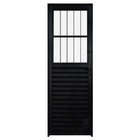 Porta De Alumínio Preto De Entrada Social Hale Esquadrias - L