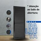 Porta De Alumínio Preto Veneziana Fit Direita - 210x80