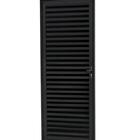 Porta De Alumínio Preto Veneziana Fit Esquerda - 210x90