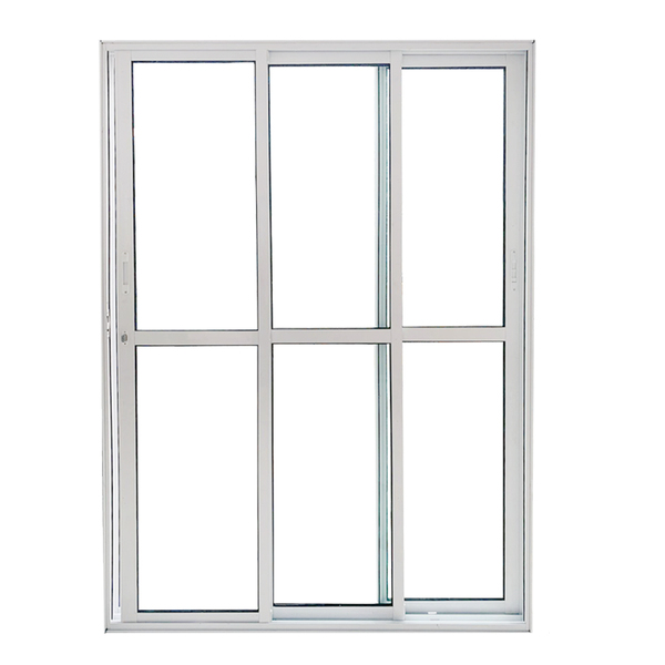 Porta De Alumínio Sacada 3 Folhas Móveis Branco Linha 25 Com