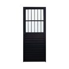 Porta De Alumínio Social 210x86cm Fortline Atlântica Preto