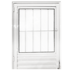 Porta De Aluminio Social Branca Linha 25 - 210x80 Esquerda