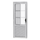 Porta De Alumínio Social Branca Maxx Direita - 210x60