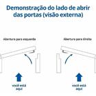 Porta De Alumínio Social Branca Maxx Direita - 210x90