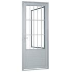 Porta De Alumínio Social Branca Maxx Direita - 210x90