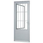 Porta De Alumínio Social Branca Maxx Esquerda - 210x80