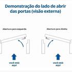 Porta De Alumínio Social Branca Maxx Esquerda - 210x90