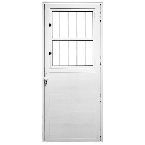 Porta De Alumínio Social Lambril Max Branco "e" 210x60