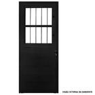 Porta De Alumínio Social Lambril Max Preto "d" 210x80