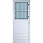 Porta De Alumínio Social Postigo 2,10 X 1,00  Direita Vidro M