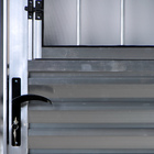 Porta De Alumínio Social Postigo 2,10 X 1,00  Direita Vidro M