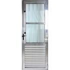 Porta De Alumínio Social Postigo   2,10 X 0,70  Esquerda Linh