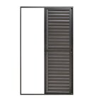 Porta De Alumínio Veneziana 210x150cm 3 Folhas Hale Esquadria