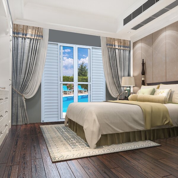 Porta De Alumínio Veneziana 210x150cm 6 Folhas Hale Esquadria