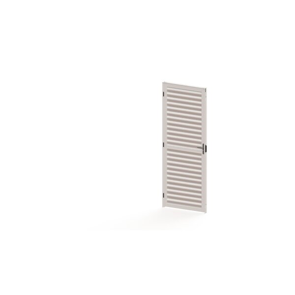 Porta De Alumínio Veneziana 210x80cm Batente 6,2cm Lucca Alum